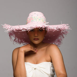 Baby pink sun hat