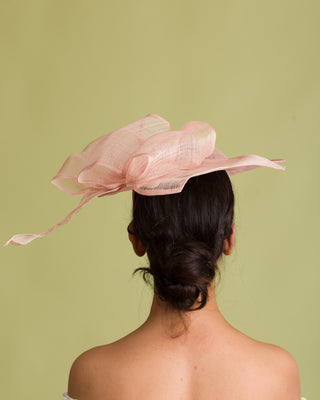 Derby Hat For Floral Dress with Blush Accents