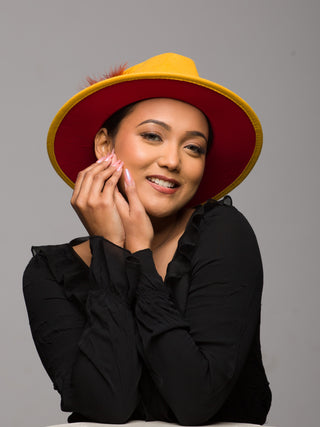 Fall Hat Dual Tone Fedora Winter Hat