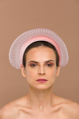 Headband for women pink crinoline soft