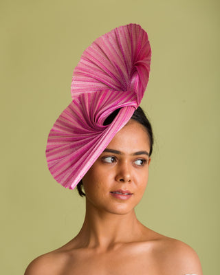 Pink Oaks Day headpiece