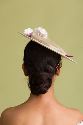 beige fascinator
