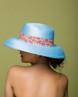 blue hat for beach summer