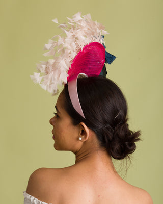 fascinator for fuschia dress