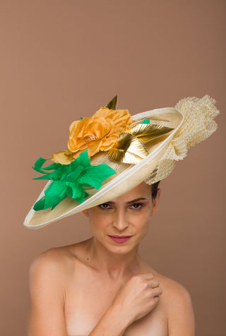 gold fascinator