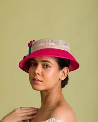 pastel pink hat for kentucky derby