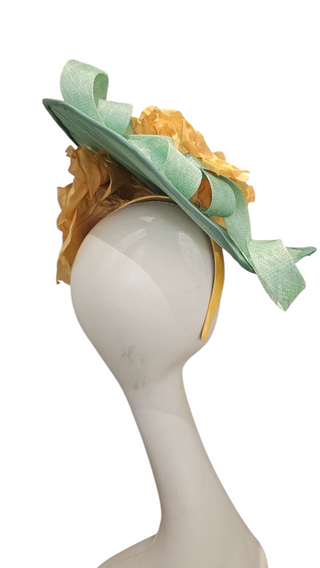 pastel sea green fascinator