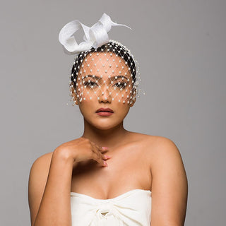 pearl veil for bride