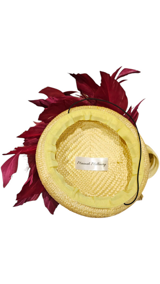 yellow fascinator ky derby